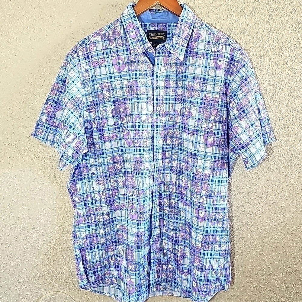 Cremieux Hawaiian Short Sleeve Button-Down Shirt.